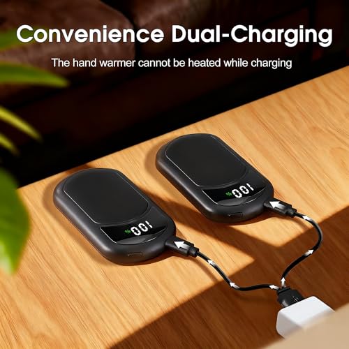 Handwärmer Elektrisch 2-Pack, Elektrische Tragbarer Wiederaufladbarer USB Handwärmer… – Ansicht 4
