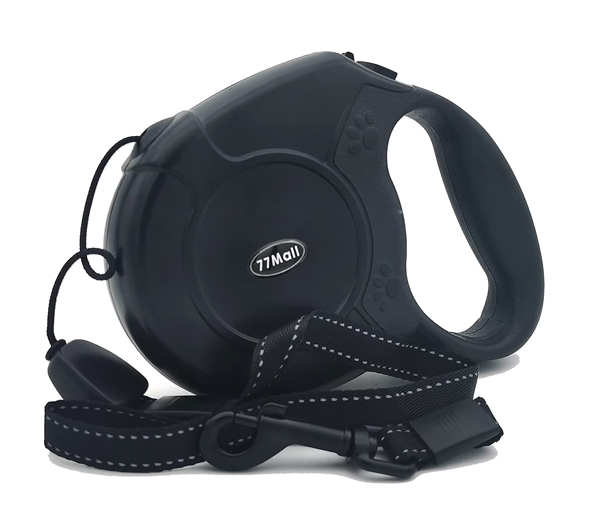 Retractable Dog Leads 26ft Pet Adjustable Leash for Small Medium Large Dogs Up to 49.8Kg (Black)