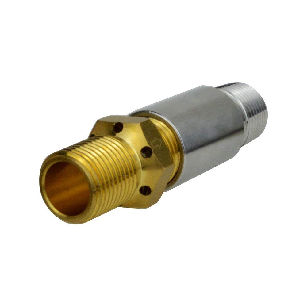 Stanbroil Manguera de instalación de hoguera con válvula de llave cromada de 1,27 cm para conexión de gas propano, 150 K BTU máx