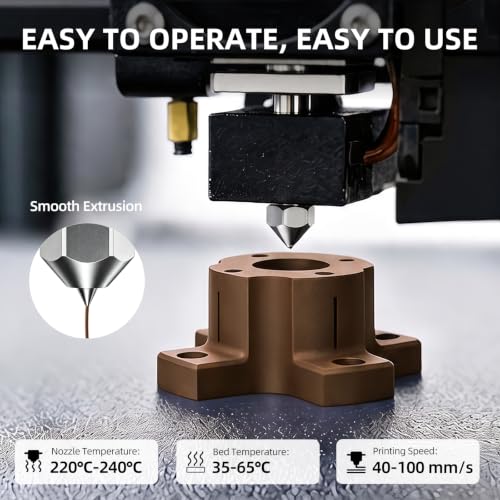 Image of PLA-CF Carbon Fiber PLA 3D Printer Filament 1.75mm 1KG Brown