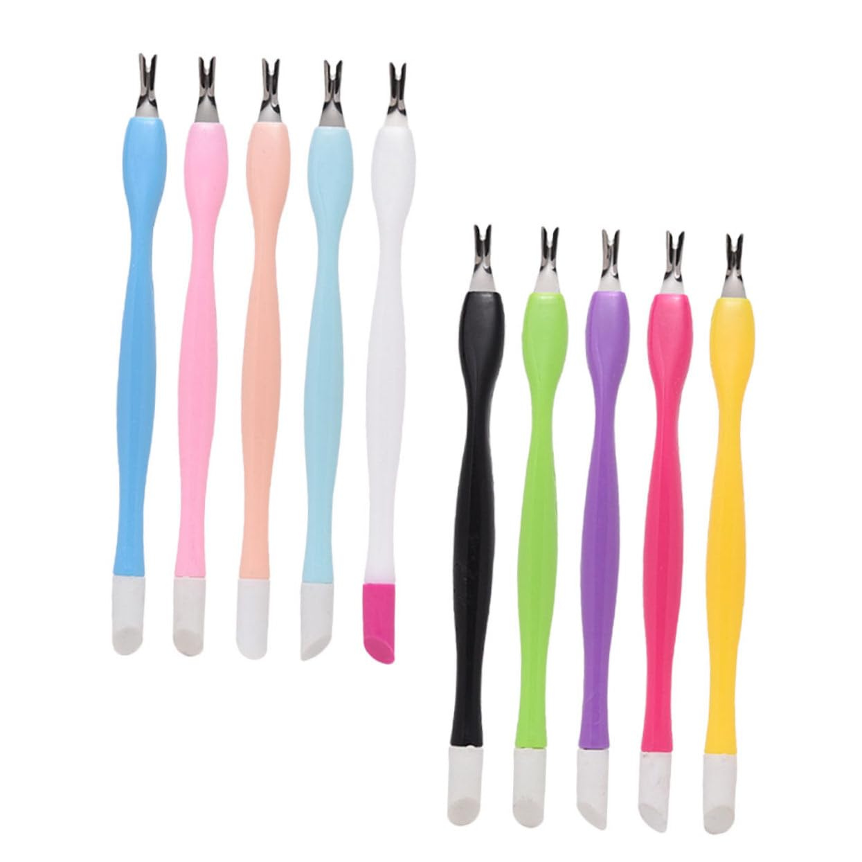 HONMEET Essential Nail Care Tools 15pcs Set Cuticle Remover Nippers Trimmer Forks Pusher for Manicure Random Color