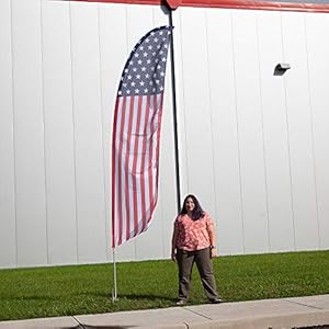 Vispronet american feather flag 3 packswooper flag pole kit with 3 patriotic flags pole sets ground stakes outdoor american flag decor usa flag banner for businesses printed in the usa  urban country home decor