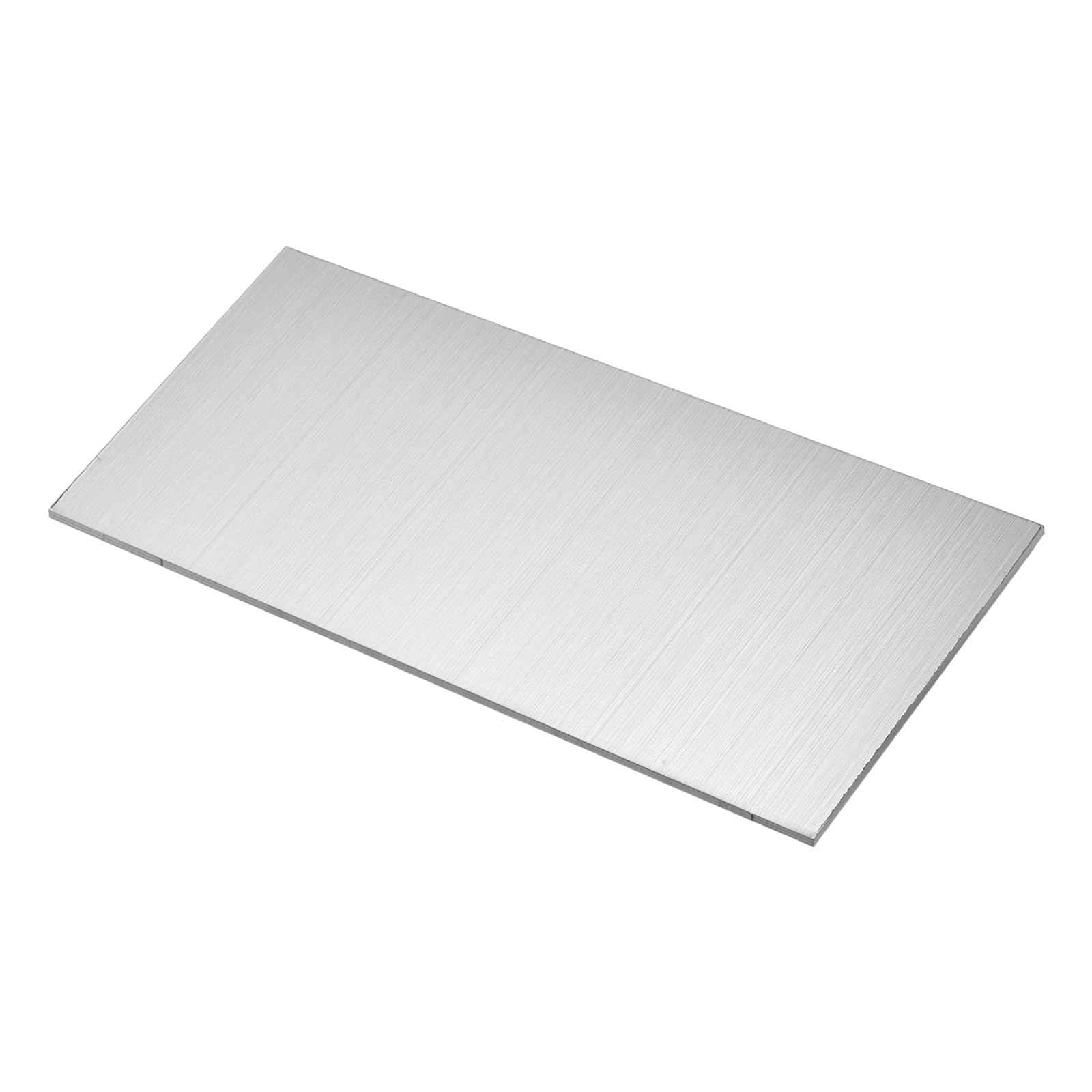 sourcing map Feuille en Acier Inoxydable 304, 3mm x 4" x 8", Finition Brossée - Idéale Pour L'Industrie, La Machinerie, Les Projets Diy et La Décoration Intérieure