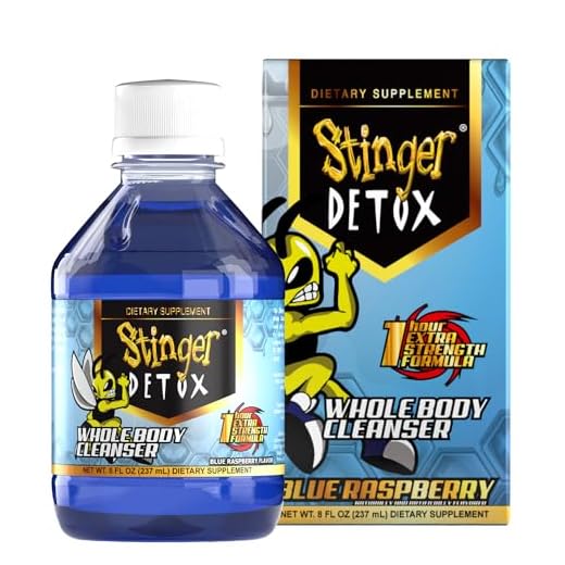 Stinger Detox Whole Body Cleanser 1 Hour Extra Strength Drink – Blue Raspberry – 8 FL OZ
