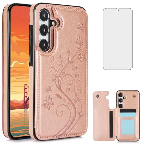 Coque Samsung Galaxy A35 Asuwish Or Rose pour éviter les rayures et chutes de smartphone