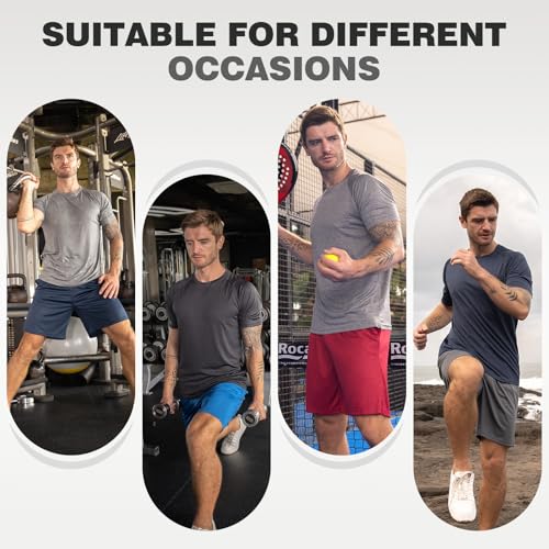 ZENGVEE 5 Pack Athletic Gym Mens Shorts Workout Quick Dry Basketball Shorts with Pockets for Running Casual Activewear4