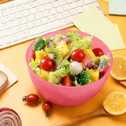 SCWBOEII 4-Piece Classic Plastic Prep Bowls with Lids, Nesting Plastic Small Mixing Bowl Set for Mixing, Baking, Prepping, Cooking and Serving Food, Microwave and Dishwasher Safe - Image 7