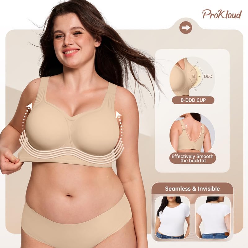 Image of ProKloud Jelly Bras for Women Plus Size Push Up Support Bra No Underwire