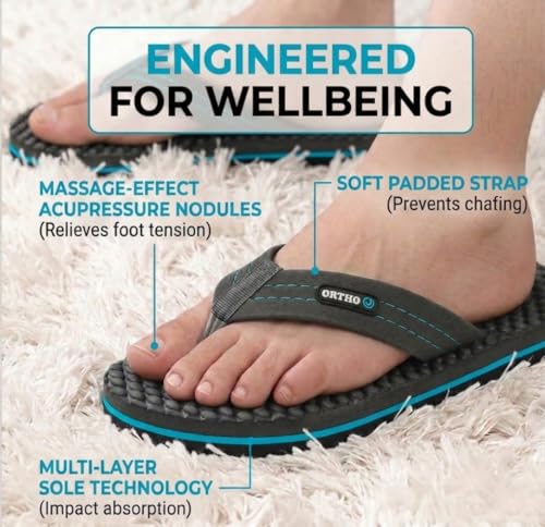 Image of ORTHO JOY House Slipper for Women's Care | Orthopaedic | Diabetic | Acupressure | Comfortable | MCR | Flip Flop Ladies and Girl's Home for Daily Use