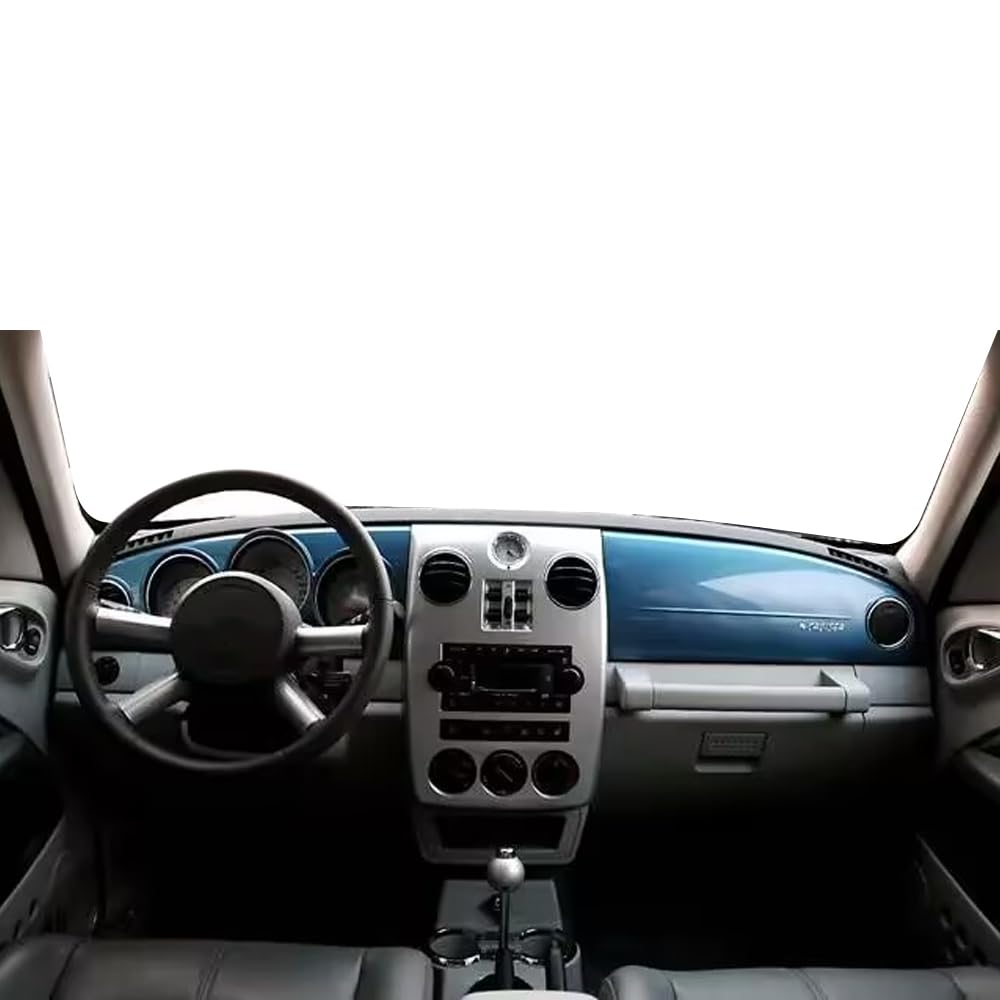 DUKLASSQ Car Dash Cover for 2007 2008 2009 2010 Chrysler PT Cruiser Accessories Dashboard Cover Mat Carpet Sunshade Windshield No Glare Black Suede