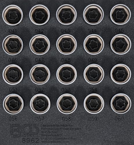 BGS 8962 | Insert de servante d'atelier 1/6 : Jeu d’outils pour écrous antivol pour BMW | 20 pièces
