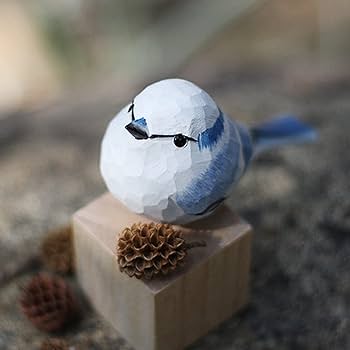 Amazon.co.jp: 木製 オブジェ 北欧 鳥 手作り木製彫刻 カワイイ