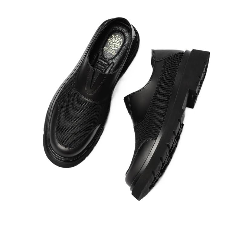 Men's Genuine Leather Penny Loafers Classic Stitching Detail Slip-On Dress Shoes for Business Attire & Formal Occasions