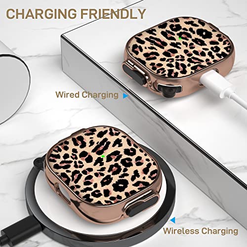 Image of Maxjoy for AirPods 3 Case with Lock, Cute AirPod 3 Case Lock Protective Hard AirPod 3rd Generation Cover for Women Men with Keychain for AirPods 3rd Generation Cover 2021, Leopard