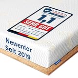 Newentor® Matratzen Topper 180x200cm H2 H3, Matratzentopper 180x200 Schlafsofa Bett Gelschaum, Mattress Topper 180x200 Boxspringbett Gel Bezug Kaltschaum 7CM Höhe Anti-Rutsch-Unterlagen für Matratzen
