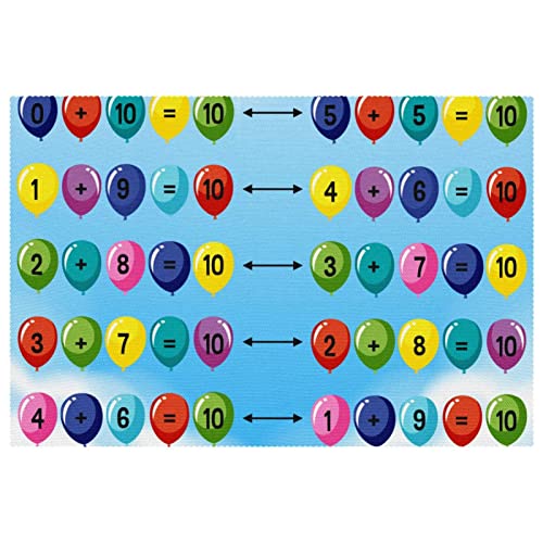 Set de table Math Addition résistant à la chaleur et antidérapant pour enfants - 2