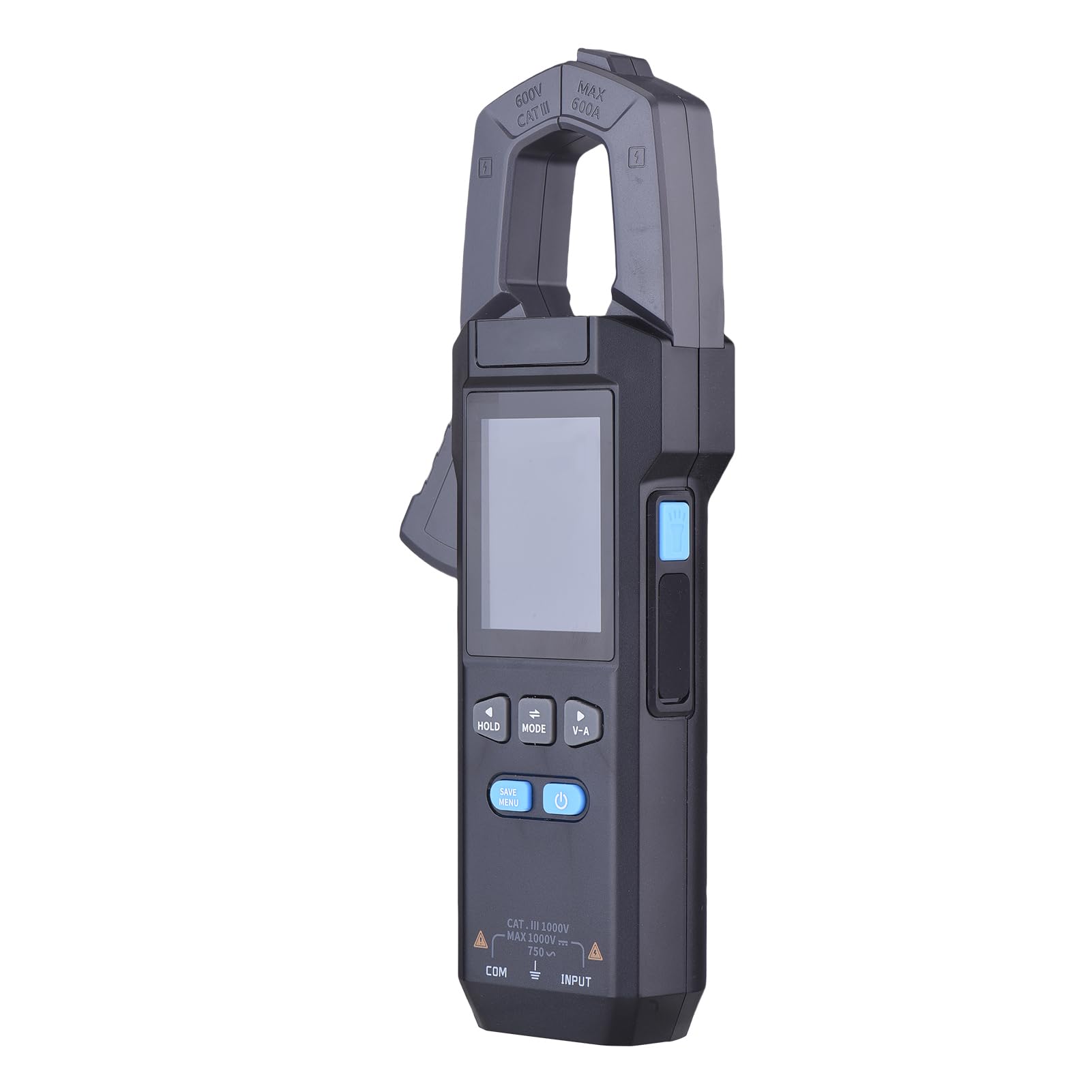 FTVOGUE 9999 Counts Zangenmessgerät Digitalmultimeter AC DC Spannung Stromtester mit Temperaturfühler NCV-Erkennung TFT-Display Datenspeicherung Taschenlampe Typ C Wiederaufladbar für (DMC-100)
