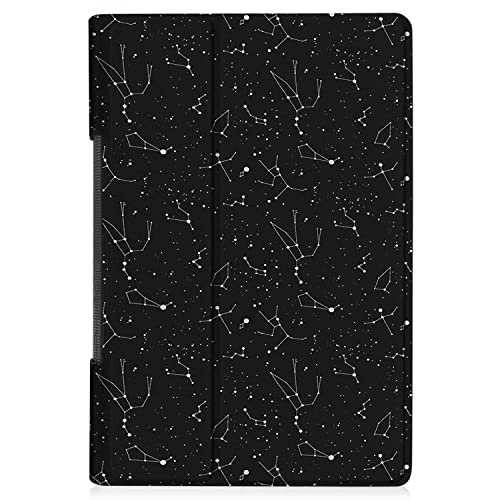 Swook PU Leather Flip case Cover with Auto Wake & Sleep for Lenovo Yoga Tab 11 (YT-J706F) 11 inch Tablet (Black Constellation) 6 5173vA J1+L
