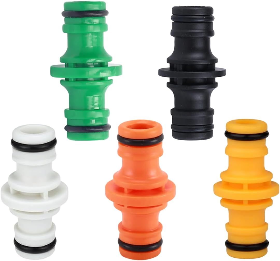 5 connettori tubo acqua 1/2" con attacco rapido (multicolore)