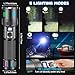 LeKaufen Taschenlampe LED Aufladbar, Extrem Hell 50000 Lumen Starke Taschenlampen, Wasserdicht, Akku Taschenlampe USB C 5 Lichtmodi für Camping, Outdoor, Notfäll