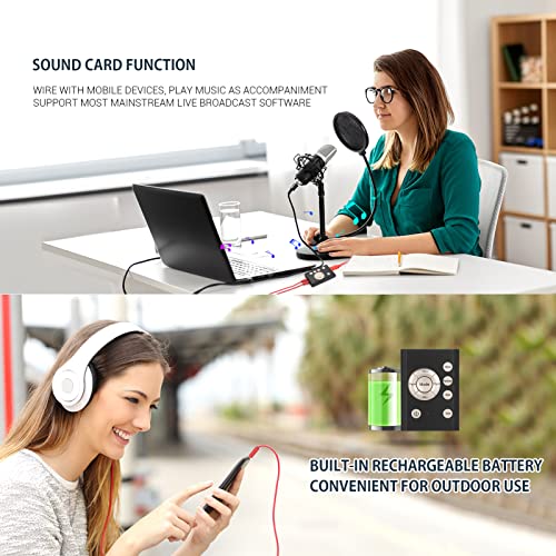 Moochy Máquina de efeitos sonoros de mini trocador de voz Placa de áudio trocador de som compatível