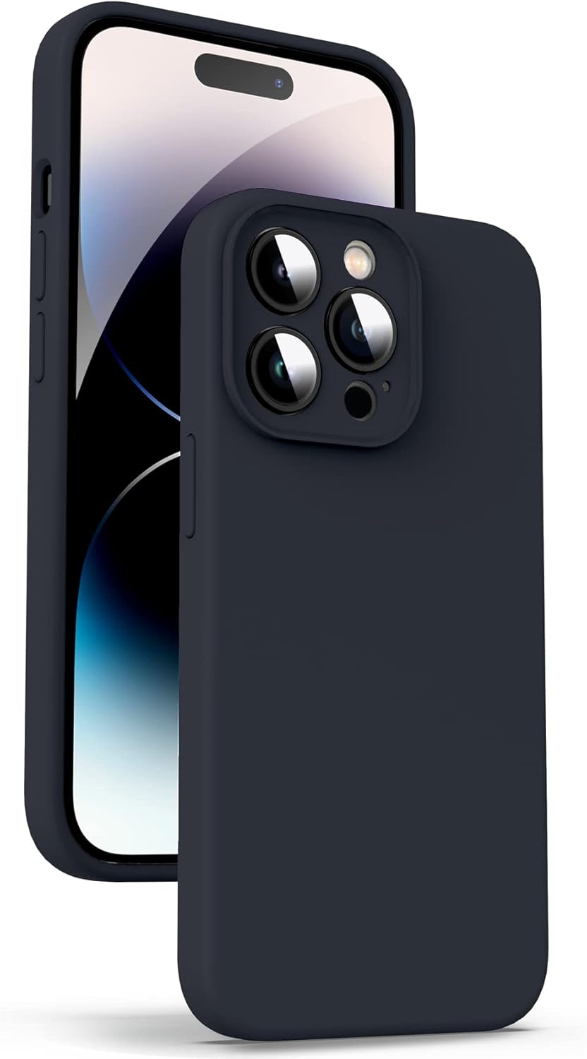 Supdeal Liquid Silicone Case for iPhone 14 Pro Max [Camera Protection] [Microfiber] [3-Layer Protection] Liquid Silicone Mobile Phone Case Ultra Thin and Comfortable to Hold Protective Case 6.7