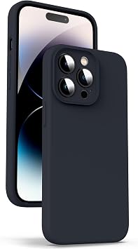 Supdeal iPhone 14 Pro Max Case, Liquid Silicone Compatible Shockproof Flexible TPU Liquid Silicone Soft Touch Full Lens Protection Fingerprint Resistant Drop Protection Non-Slip