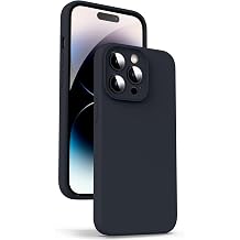 Supdeal Liquid Silicone Case for iPhone 14 Pro Max - [Camera All-Round Protection] [Soft Microfiber Lining Anti-Scratch] 4 Layer Full Covered Shockproof Gel Rubber Phone Case Cover, 6.7", Black