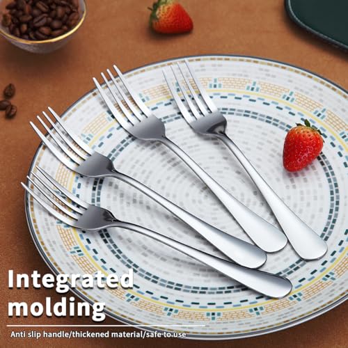 Berglander Set di forchette da tavola da 12pcs da 18cm, set di forchette da cena in acciaio inossidabile per casa, ristorante, pranzo quotidiano, facile da pulire e lavabile in lavastoviglie - immagine 5