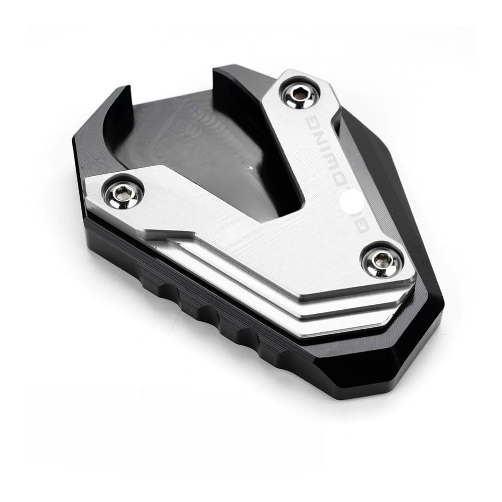 Cavalletto Moto Laterale Moto CNC Piede Supporto Piastra Di Estensione Cavalletto Laterale Ingrandire Per H&on&da Goldwing 1800 2018-2023 GoldWing GL 1800 2002-2017(2002-2017 grey)