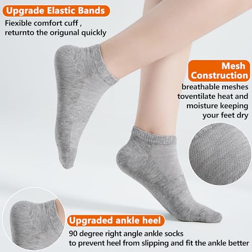 Image of ATBITER 12 Pairs Ankle Socks Women and Men Low Cut No Show Athletic Running Short Socks