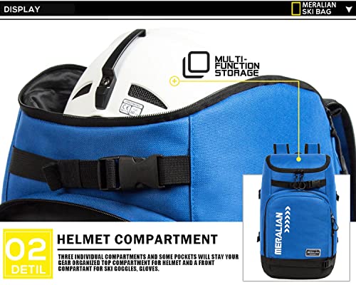 Mochila para botas de esquí impermeable de 50L para evitar ropa mojada 5