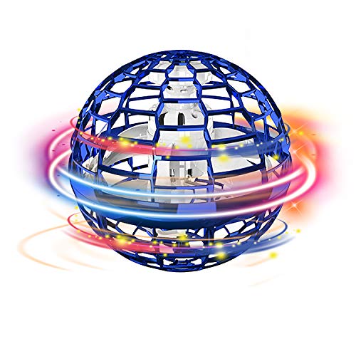 GUIPICK Flynova Pro Flying Ball Toys, Globe Shape Magic Controller Mini Drone Flying Toy Flying Spinner 360Â° Rotating Spinning UFO LED Lights for Kids Adults Indoor Outdoor -Creative Gift