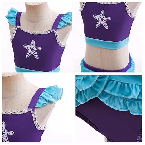 Image of MYRISAM Girls Princess Two-Piece Tankini Swimsuits Party Bathing Suits Ruffles Beach Surf Swimming Swimwear Bikini Set