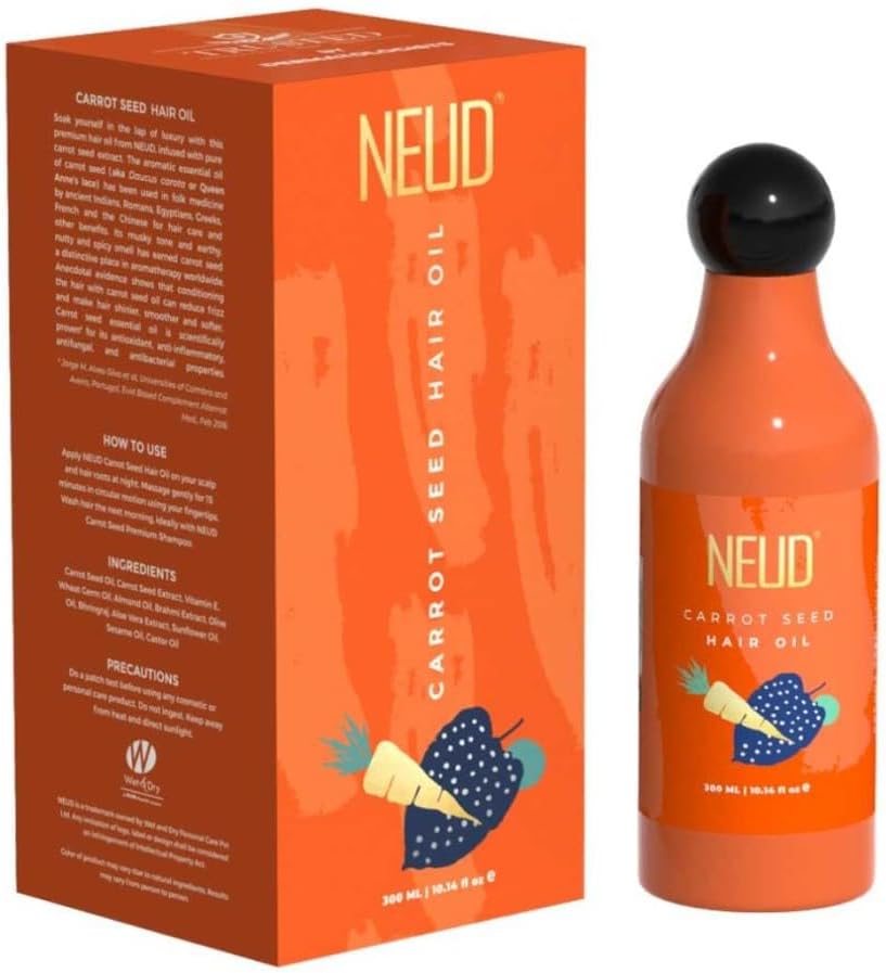 NEUD Carrot Seed Premium Hair Oil for Men & Women - 300 ml, Natural Carrot, Pack of 1