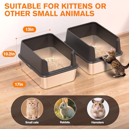 KITCATY arenero metálico para gatos medianos 2 piezas miniatura 3