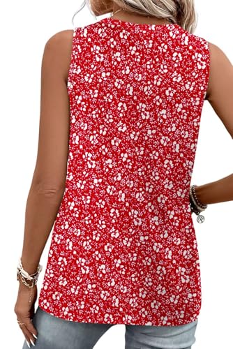 KISSMODA Womens Boho Tops for Summer Sleeveless Tanks Loose Fit Casual Blouse Daily Shirts for Leggings (S-3XL)