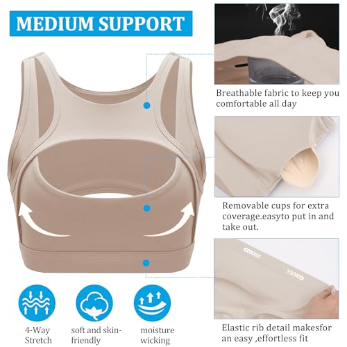 Image of Betaven Push up Sports Bra for Women Sexy Hollow Crop Tops with Removable Cups Workout Fitness Yoga Bra Medium Support