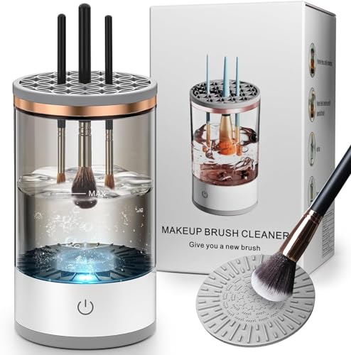 TARSHYRY Electric Makeup Brush Cleaner Machine, Automatic Brush Cleaner Spinner Dryer, Cleanser Tool for All Size Makeup Brushes