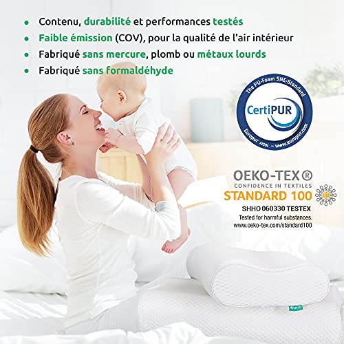 Oreiller en mousse à mémoire de forme ergonomique réglable UTTU - 7