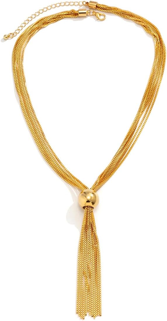 Chunky Ball Necklace for Women Ball Choker Necklace Large Exaggerated Chunky Chain Jewelry - Image 6