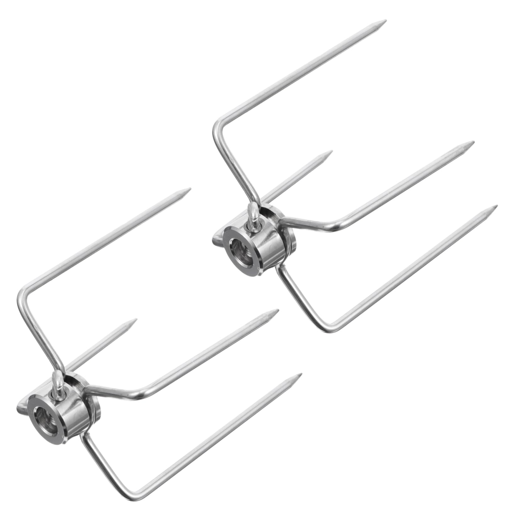 Fourchettes à barbecue YARNOW 2 pièces en acier inoxydable pour rôtisserie