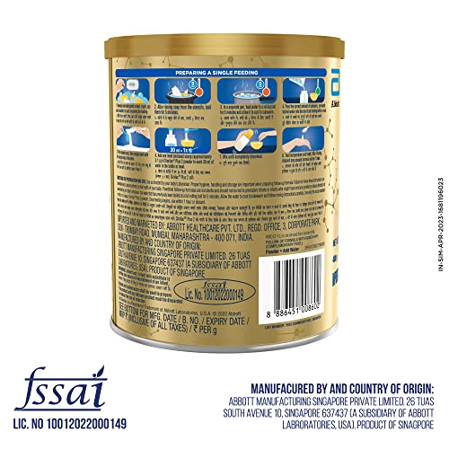 Similac Infant Plus Stage 2 Follow-Up Formula Powder from 6 to 12 Months 400G Tin with Hmo, Supports Baby's Immunity and Brain Development (Pack of 2)