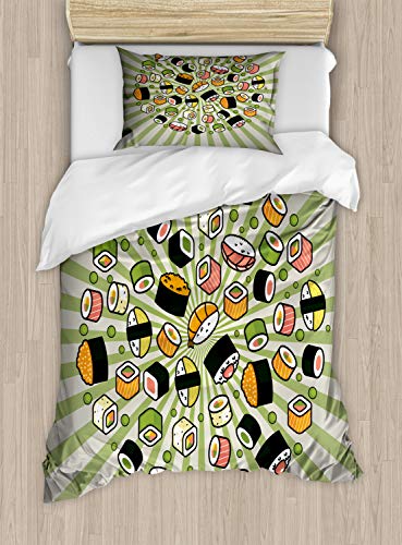 ABAKUHAUS Sushi Set Copripiumino, Manga Cucina