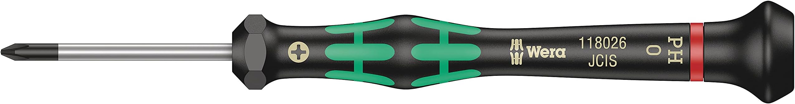 05118026001 2050 Kraftform Micro Phillips Screwdriver, Black/Green, Ph 0 x 40 mm