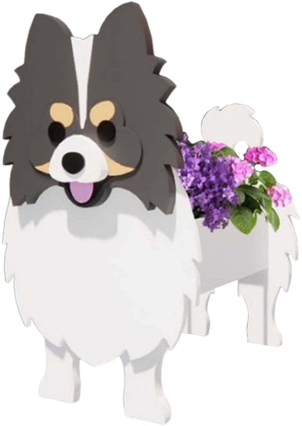 KJMWXOP Creative Wooden Planter Resin Flowerpot Creative Wooden Planter Resin Flowerpot Dog Planters Mini Flower Pot Shaped Flower Plant Succulent Pot Decoration Garden Dog Planters Anim
