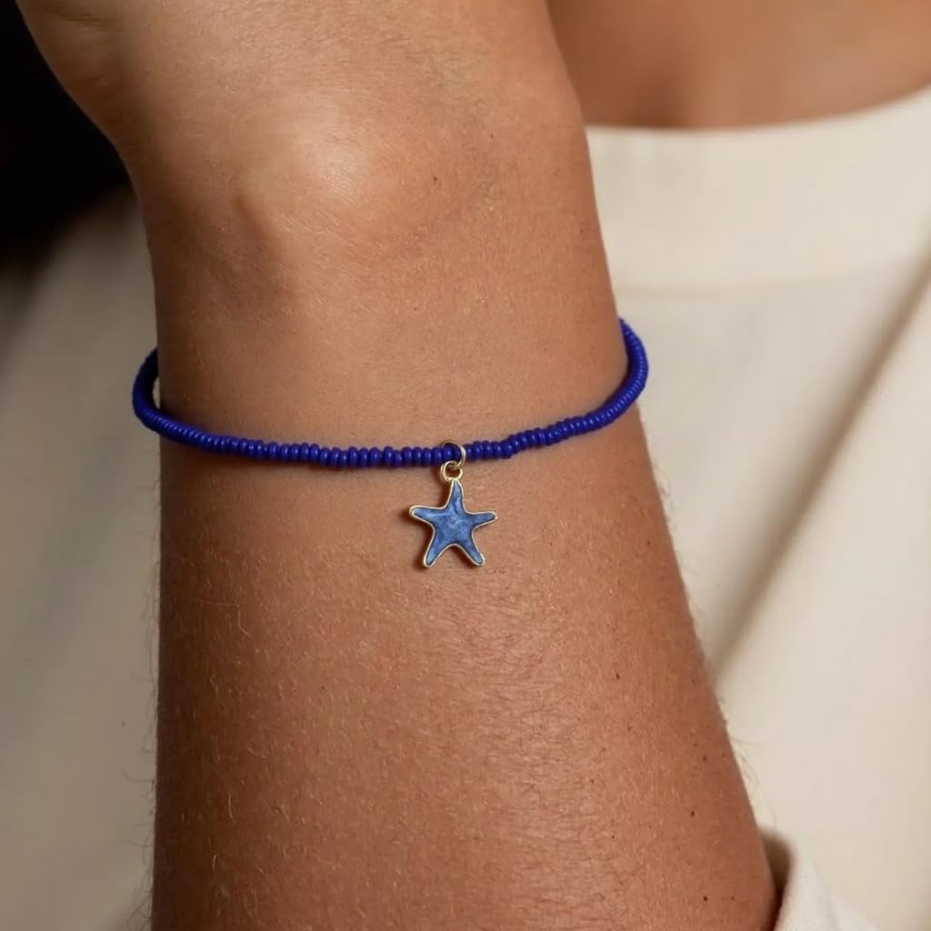 Artistics Collar de cuentas de estrella de mar para mujeres y niñas, accesorio portátil que añade un toque elegante a cualquier atuendo