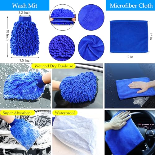 Yumzeco 25 teiliges Polieraufsatz Akkuschrauber Auto Politur Set Auto Reinigungsset mit...