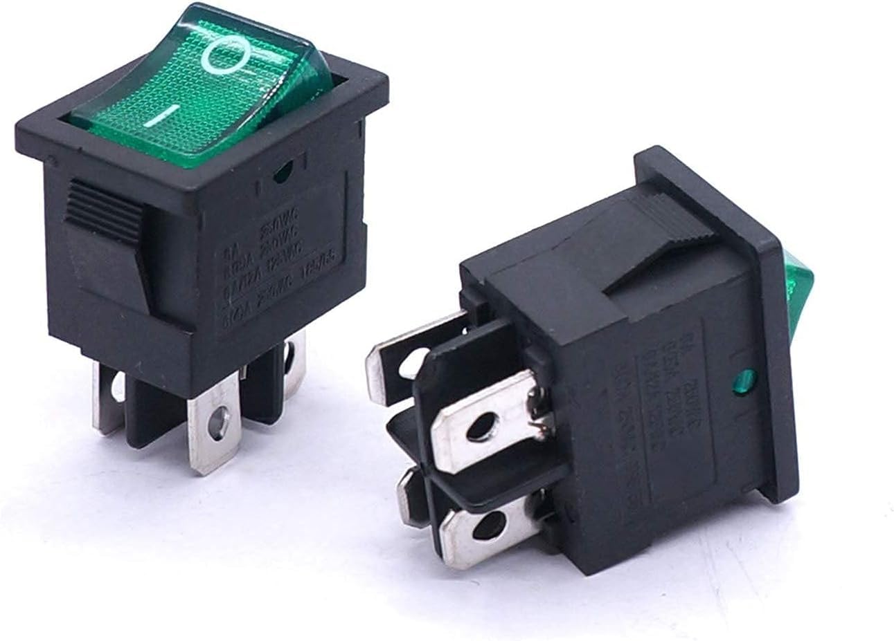 5 Pieces White Latching PUSH BUTTON SWITCH DC 6A N/O Normally Open On/off A12 - Foto 5