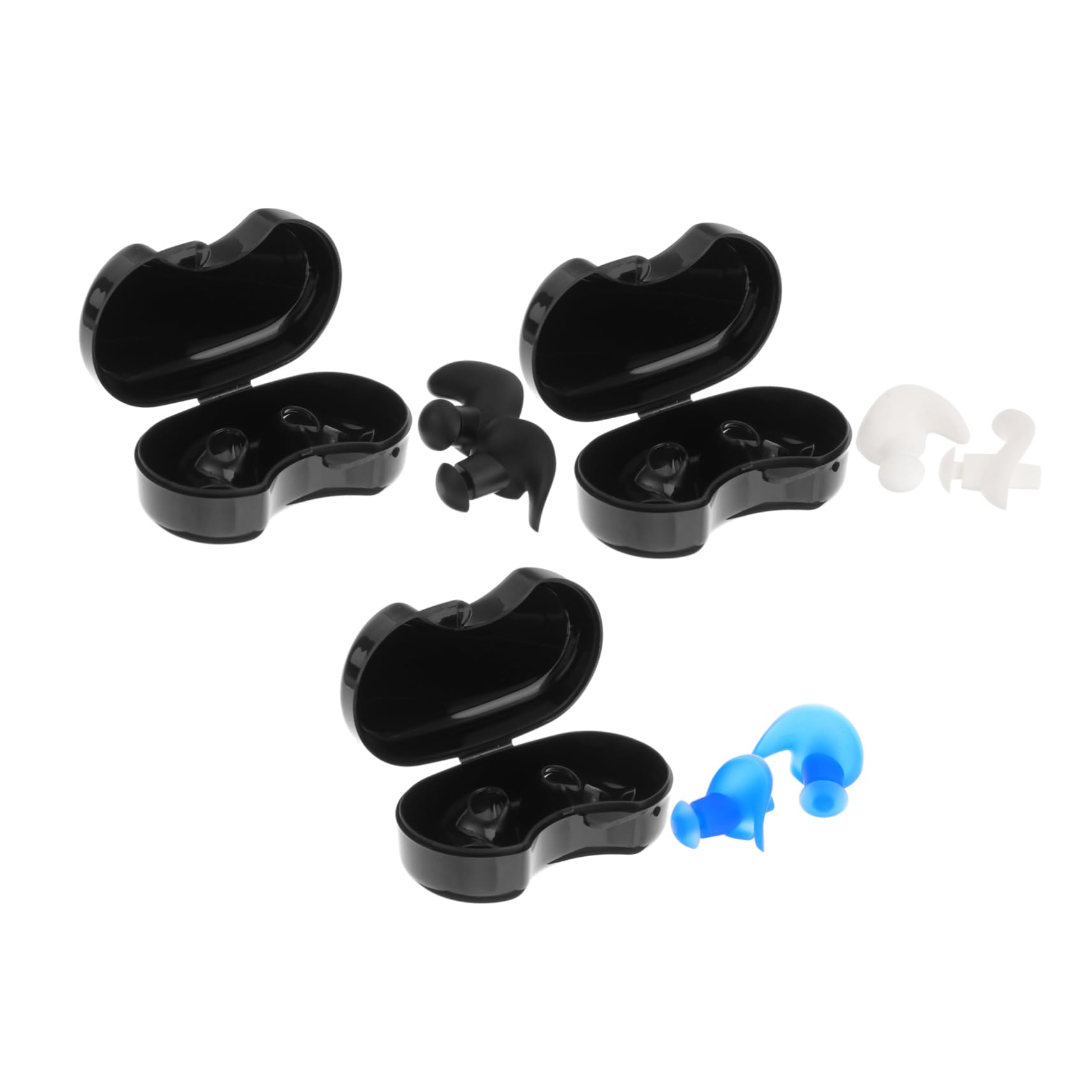 Anneome 3-Pairs Waterproof Swimming Earplugs for Adults Ear Plug for Swimming Small Ear Plug Waterproof Protector Family Friends